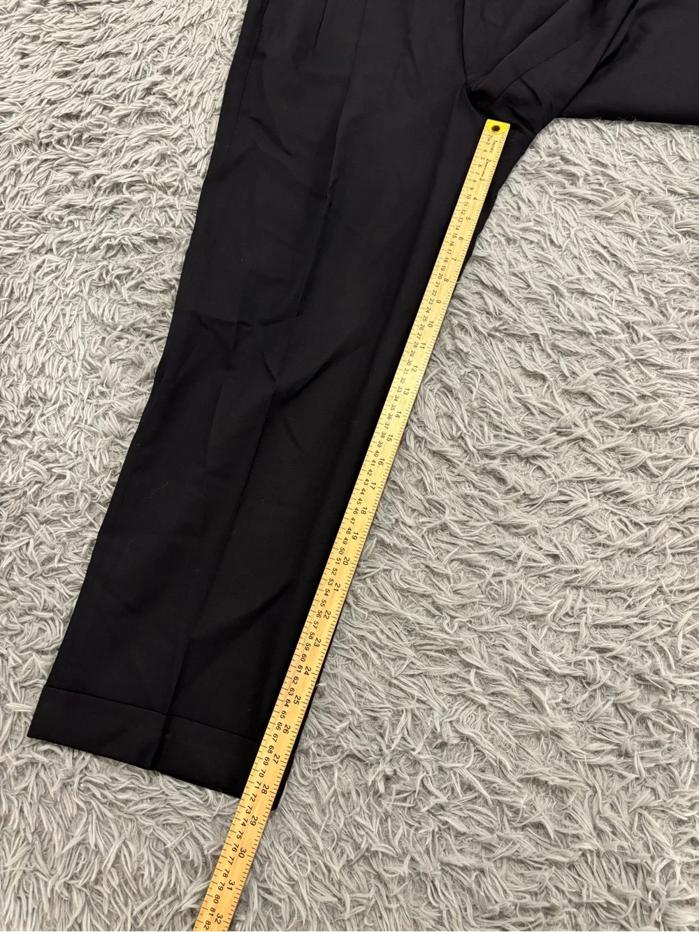 Brooks Brothers Brooksease Men Black Suit 100% Wool 42R Single Breasted 2 Button